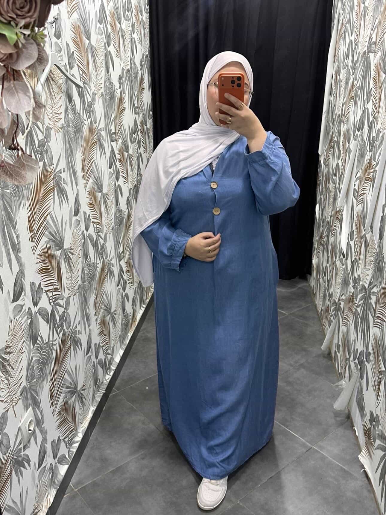 Robe jean big size - الصورة 4