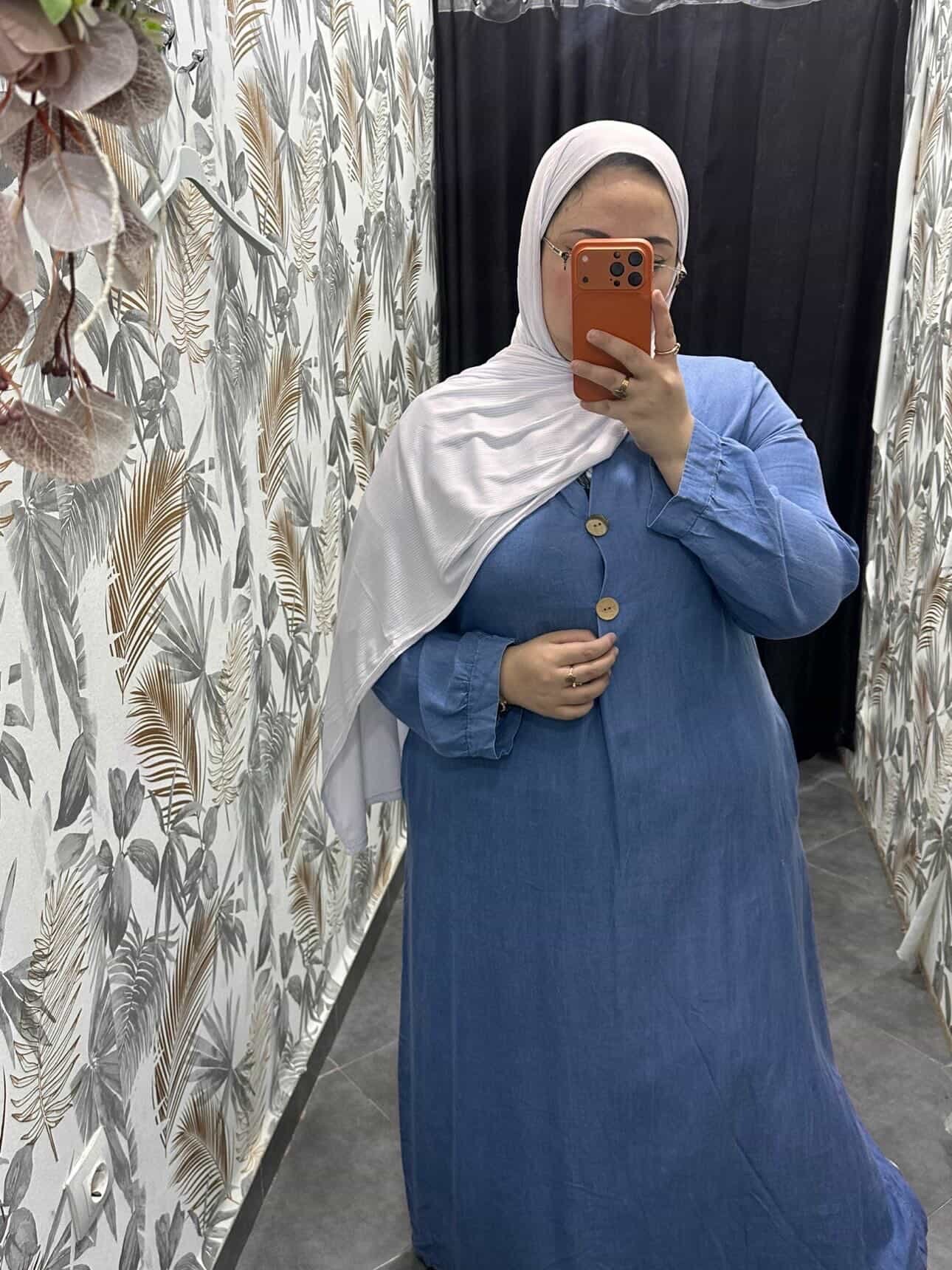 Robe jean big size - الصورة 5