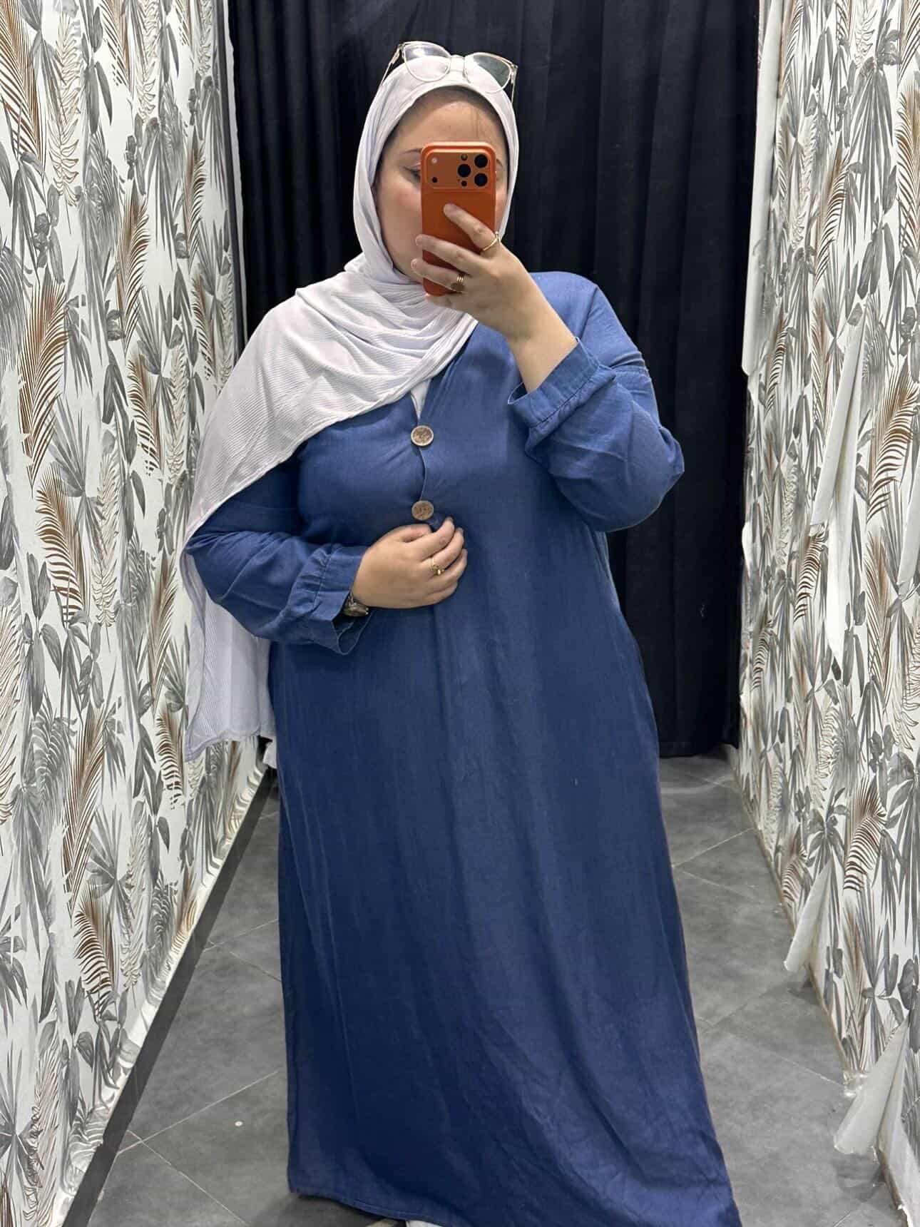 Robe jean big size - الصورة 2