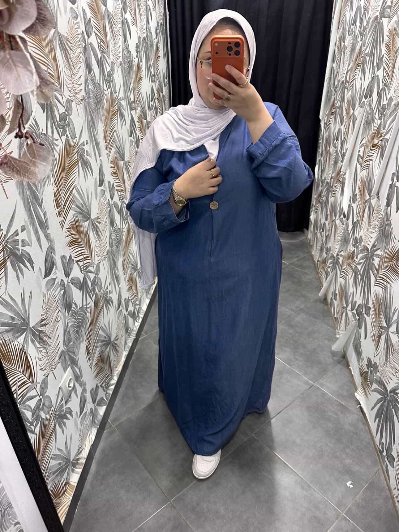 Robe jean big size - الصورة 3
