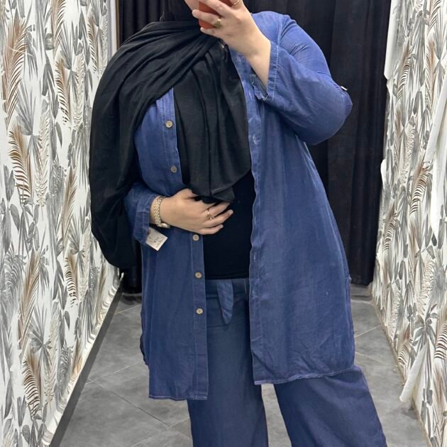 Ensemble jean la chemise longue