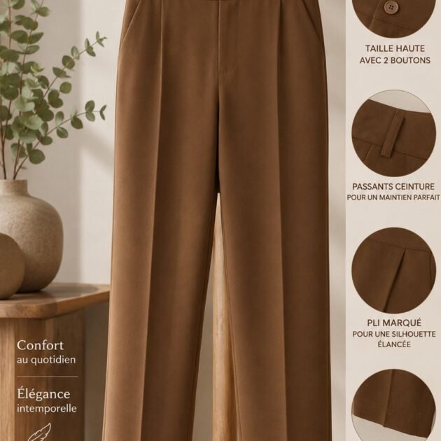 Pantalon classique légèrement carré